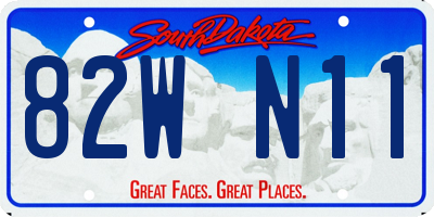 SD license plate 82WN11