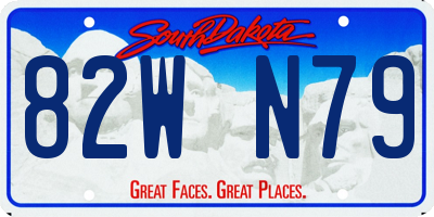 SD license plate 82WN79