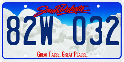 SD license plate 82WO32