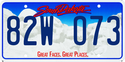 SD license plate 82WO73
