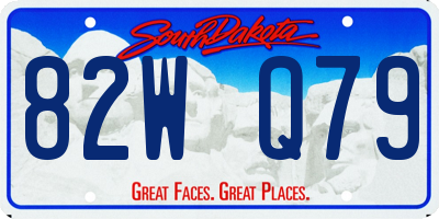 SD license plate 82WQ79