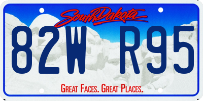 SD license plate 82WR95