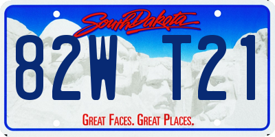 SD license plate 82WT21