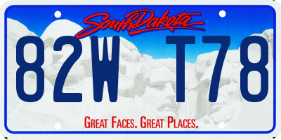 SD license plate 82WT78
