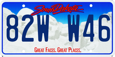 SD license plate 82WW46