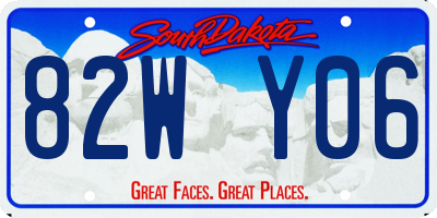 SD license plate 82WY06
