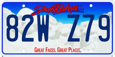 SD license plate 82WZ79