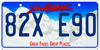 SD license plate 82XE90