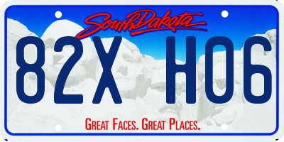 SD license plate 82XH06