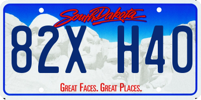 SD license plate 82XH40
