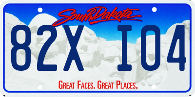 SD license plate 82XI04