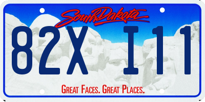 SD license plate 82XI11