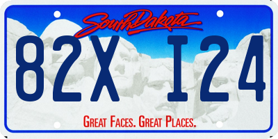 SD license plate 82XI24