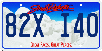 SD license plate 82XI40