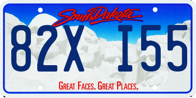 SD license plate 82XI55