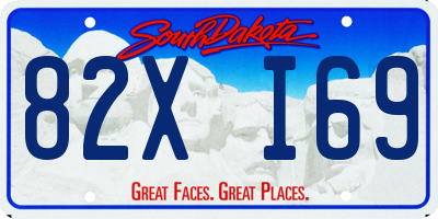 SD license plate 82XI69
