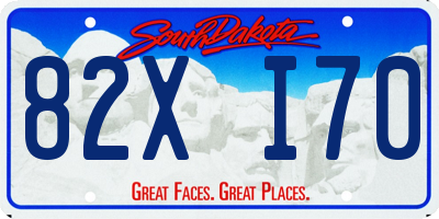 SD license plate 82XI70