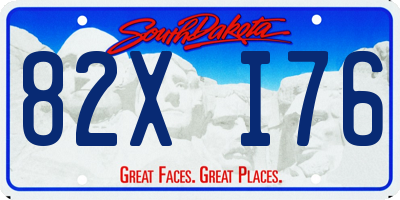 SD license plate 82XI76