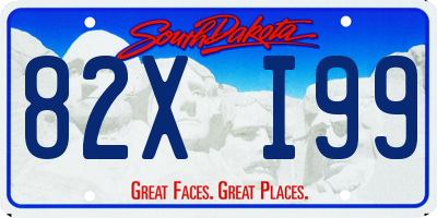 SD license plate 82XI99