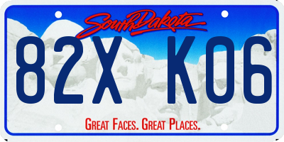 SD license plate 82XK06