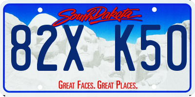 SD license plate 82XK50