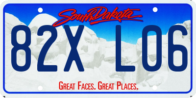 SD license plate 82XL06