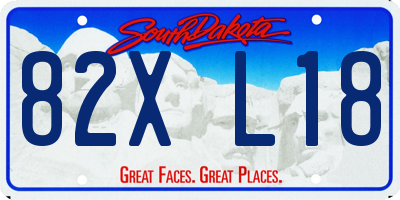 SD license plate 82XL18
