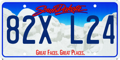 SD license plate 82XL24