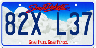 SD license plate 82XL37