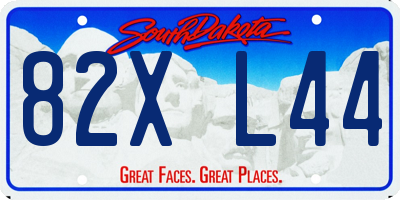 SD license plate 82XL44