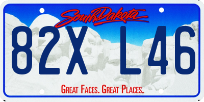 SD license plate 82XL46