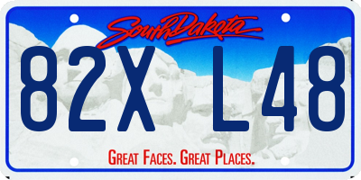 SD license plate 82XL48