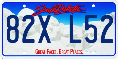 SD license plate 82XL52