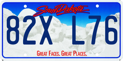 SD license plate 82XL76