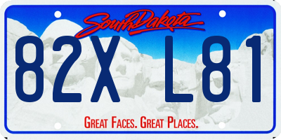 SD license plate 82XL81