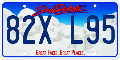 SD license plate 82XL95
