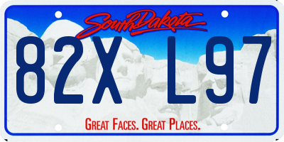 SD license plate 82XL97