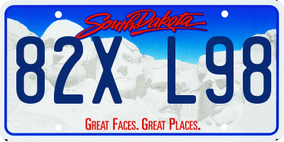 SD license plate 82XL98