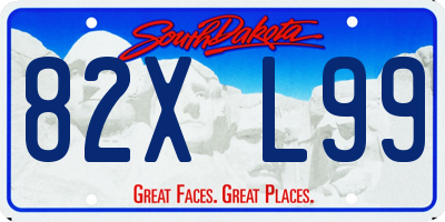 SD license plate 82XL99
