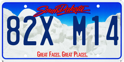 SD license plate 82XM14