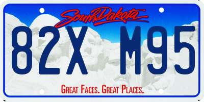 SD license plate 82XM95