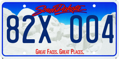 SD license plate 82XO04