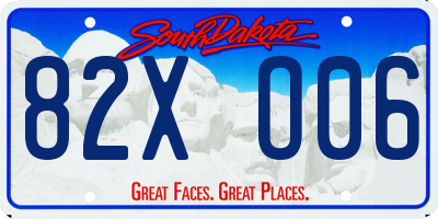 SD license plate 82XO06
