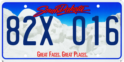 SD license plate 82XO16