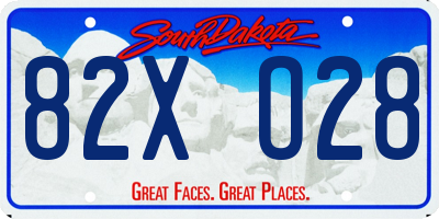 SD license plate 82XO28