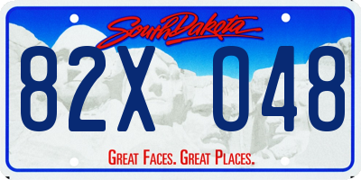 SD license plate 82XO48