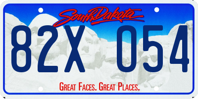 SD license plate 82XO54