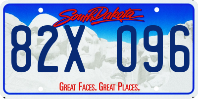 SD license plate 82XO96