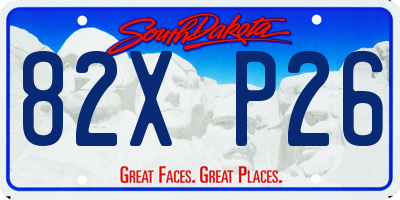 SD license plate 82XP26