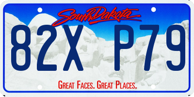 SD license plate 82XP79